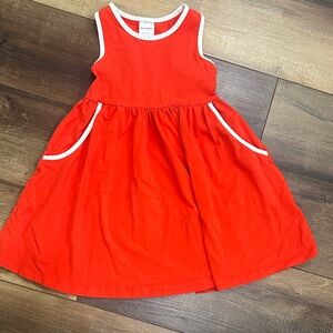 Hanna Andersson Orange Dress with White Accents